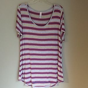 LulaRoe striped classic tee